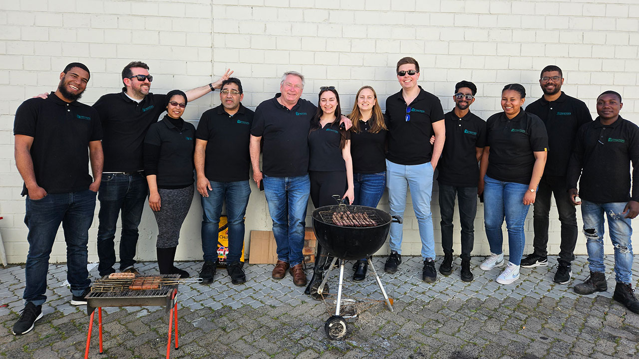Treetops staff at a braai